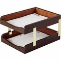 Dacasso Letter Tray, Crocodile, Double, 13-3/5inx10-3/5inx7-1/4in, BN DACA2020